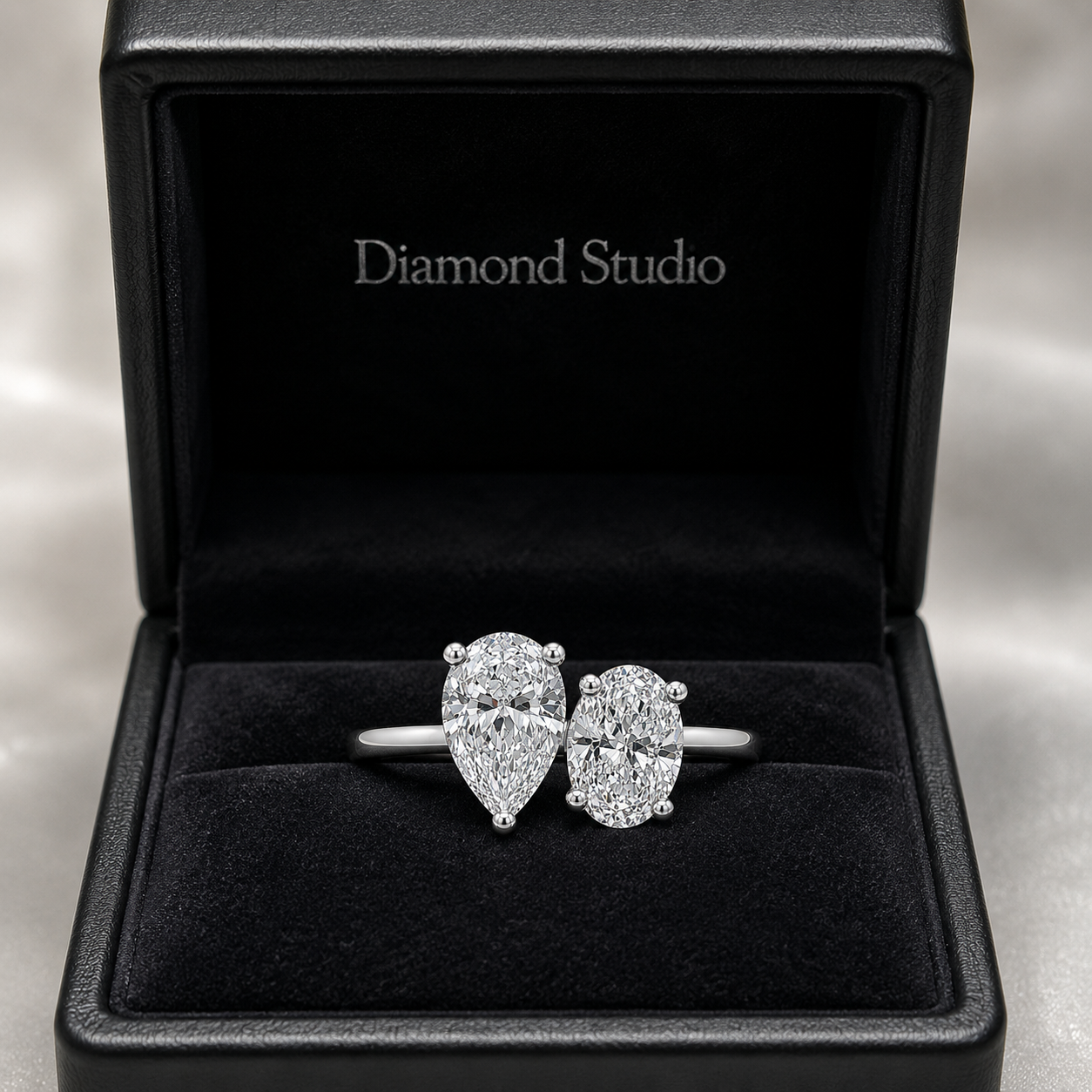 1.40 CT Toi et Moi Lab-Grown Diamond Ring in 14K White Gold (D–F / VS1–VS2)