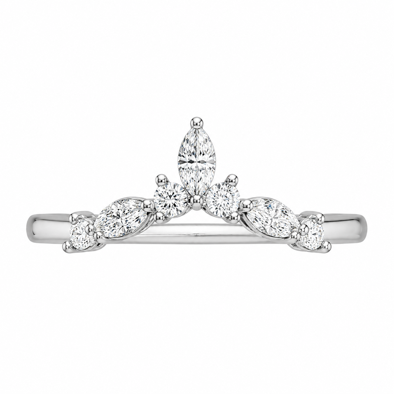 1.00 CT Round Lab-Grown Diamond Statement Ring in 14K White Gold (Dâ€“F / VS1â€“VS2) from Diamond Studio