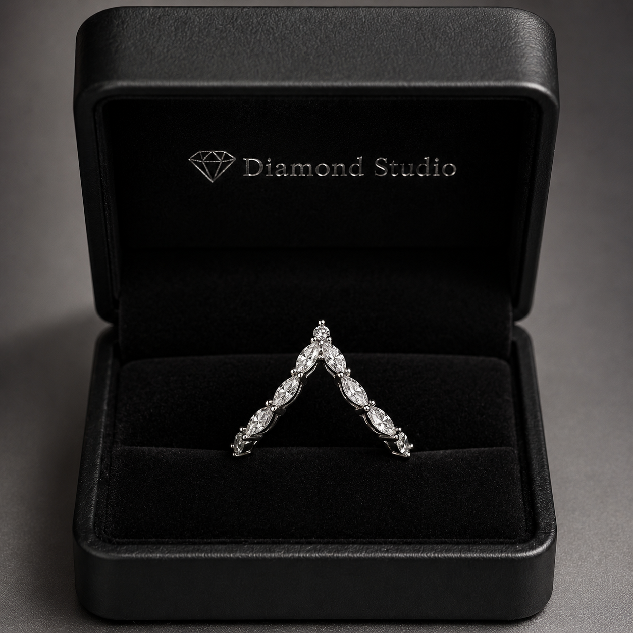 1.30 CT Round Lab-Grown Diamond Statement Ring in 14K White Gold (D–F / VS1–VS2)