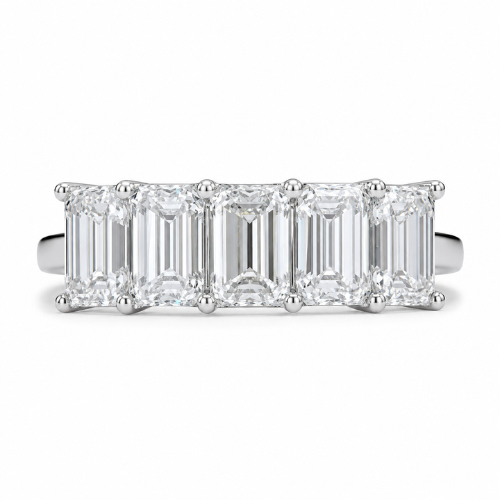 3.20 CT 5-Stone Lab-Grown Diamond Fashion Ring in 14K White Gold (Dâ€“F / VS1â€“VS2) from Diamond Studio