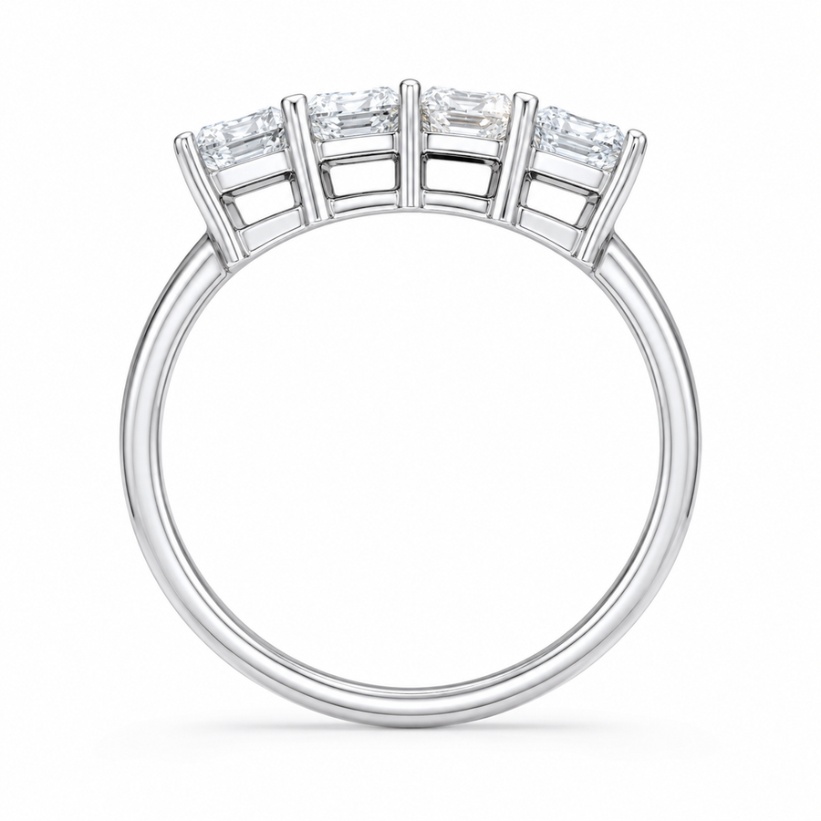 3.20 CT 5-Stone Lab-Grown Diamond Fashion Ring in 14K White Gold (D–F / VS1–VS2)