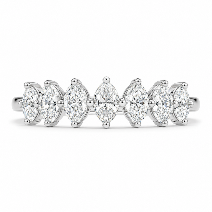 1.30 CT Lab-Grown Diamond Half Eternity Ring in 14K White Gold (Dâ€“F / VS1â€“VS2) from Diamond Studio