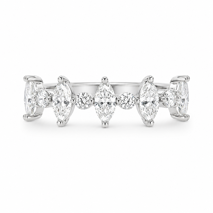 1.25 CT Lab-Grown Diamond Stackable Fashion Ring in 14K White Gold (Dâ€“F / VS1â€“VS2) from Diamond Studio