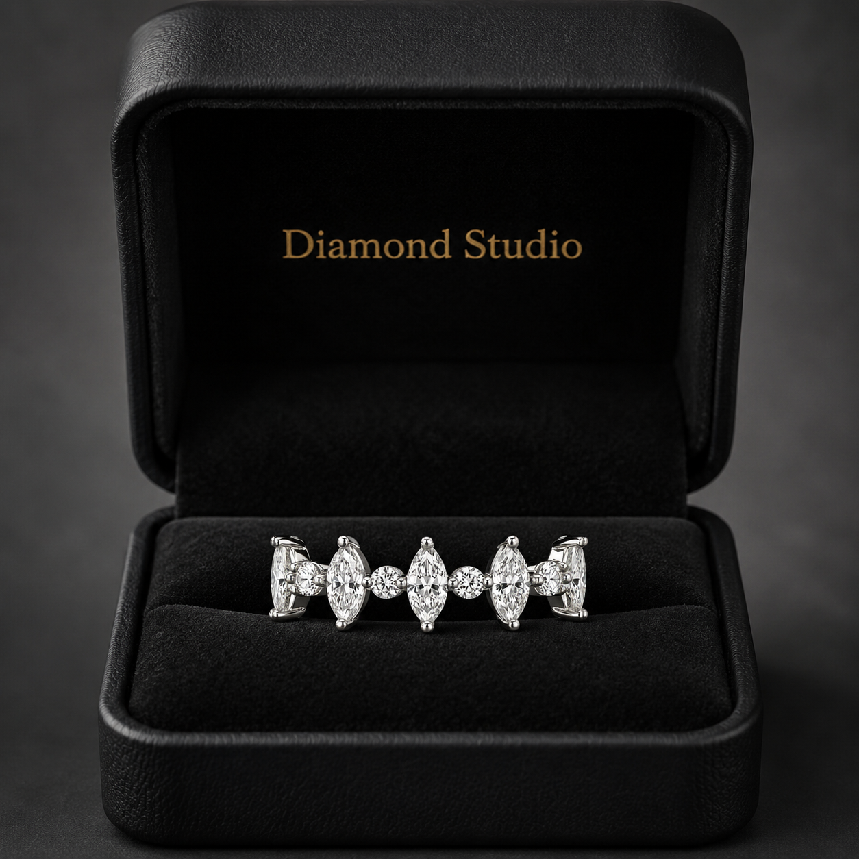 1.25 CT Lab-Grown Diamond Stackable Fashion Ring in 14K White Gold (D–F / VS1–VS2)