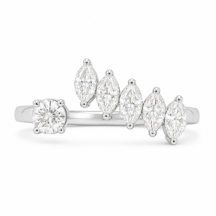 1.50 CT Lab-Grown Diamond Wrap Fashion Ring in 14K White Gold (Dâ€“F / VS1â€“VS2) from Diamond Studio