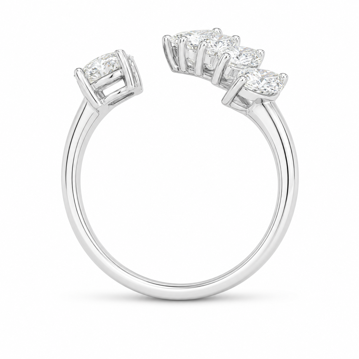 1.50 CT Lab-Grown Diamond Wrap Fashion Ring in 14K White Gold (D–F / VS1–VS2)