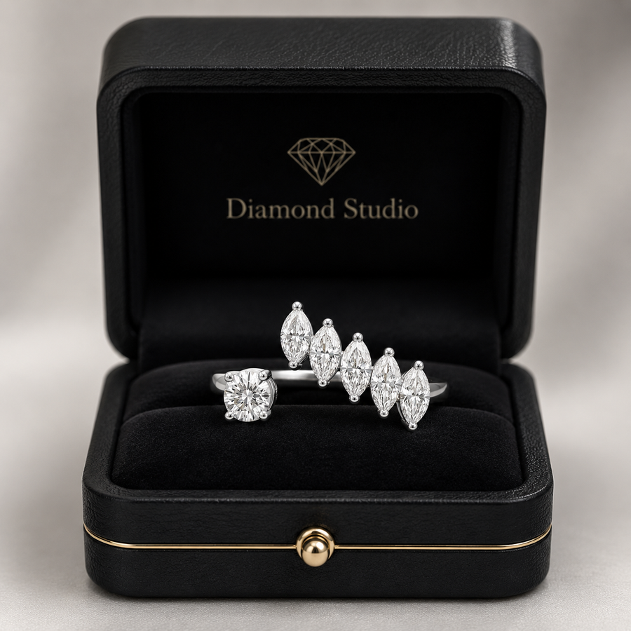1.50 CT Lab-Grown Diamond Wrap Fashion Ring in 14K White Gold (D–F / VS1–VS2)