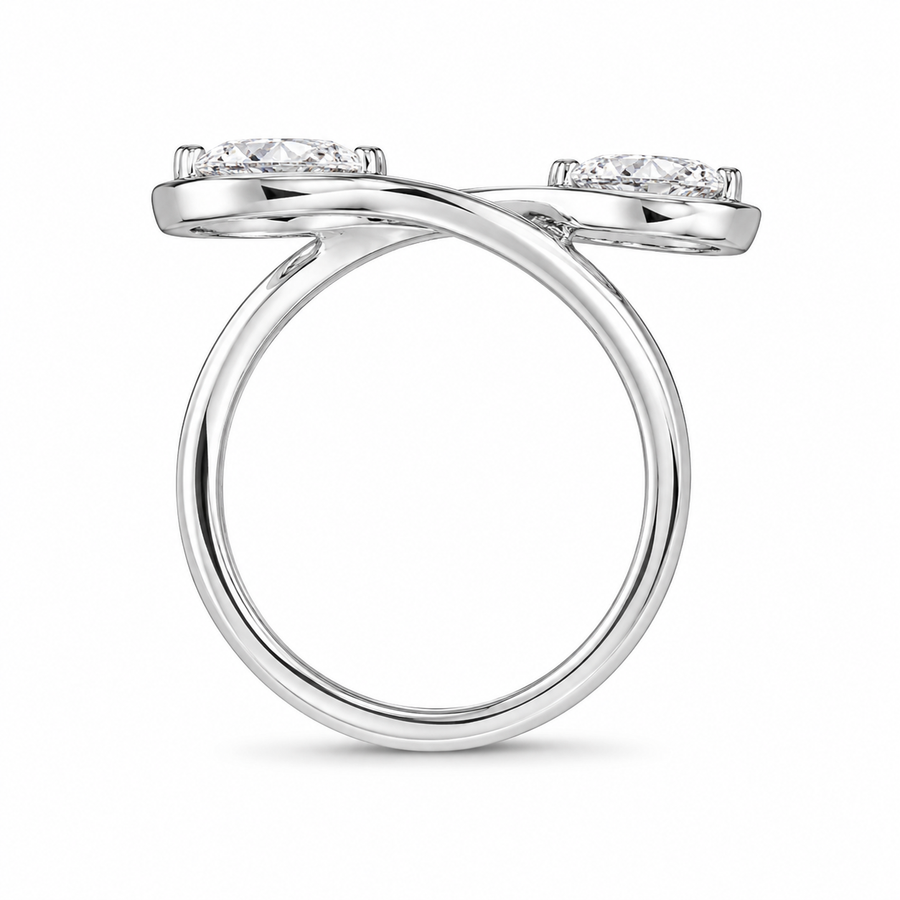 1.10 CT Toi et Moi Lab-Grown Diamond Ring in 14K Gold (D–F / VS1–VS2)