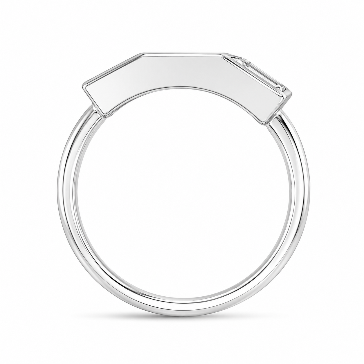 1.00 CT Lab-Grown Diamond Wedding Band Ring in 14K White Gold (D–F / VS1–VS2)