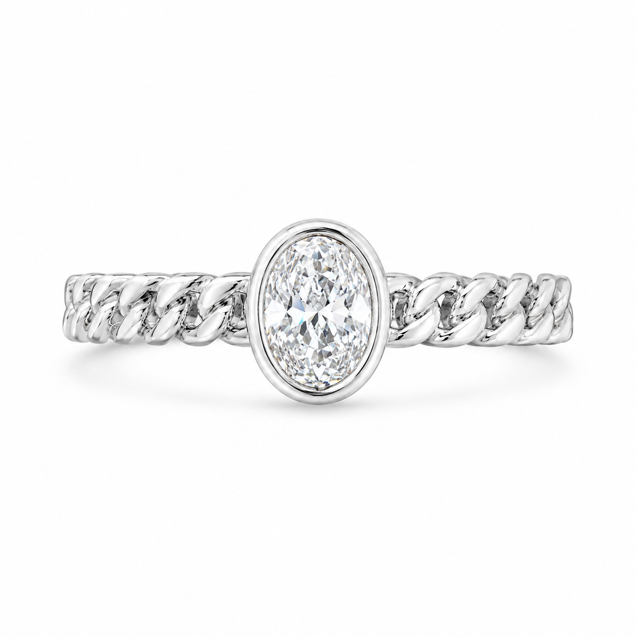 1.00 CT Lab-Grown Diamond Fashion Ring in 14K White Gold (Dâ€“F / VS1â€“VS2) from Diamond Studio