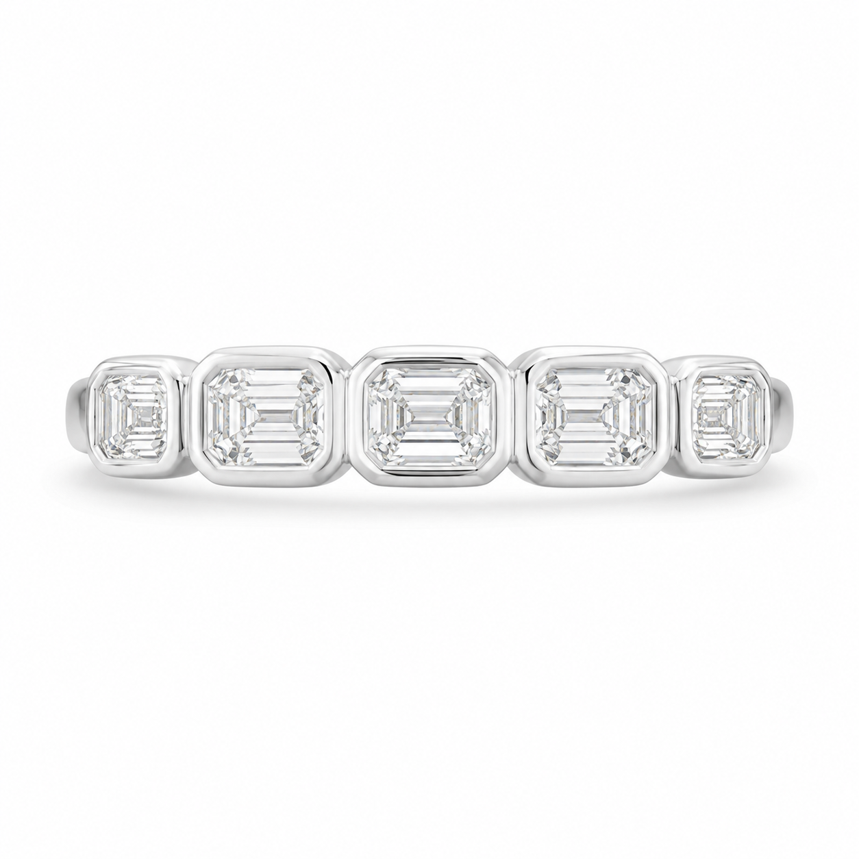 1.05 CT 5-Stone Lab-Grown Diamond Fashion Ring in 14K White Gold (Dâ€“F / VS1â€“VS2) from Diamond Studio