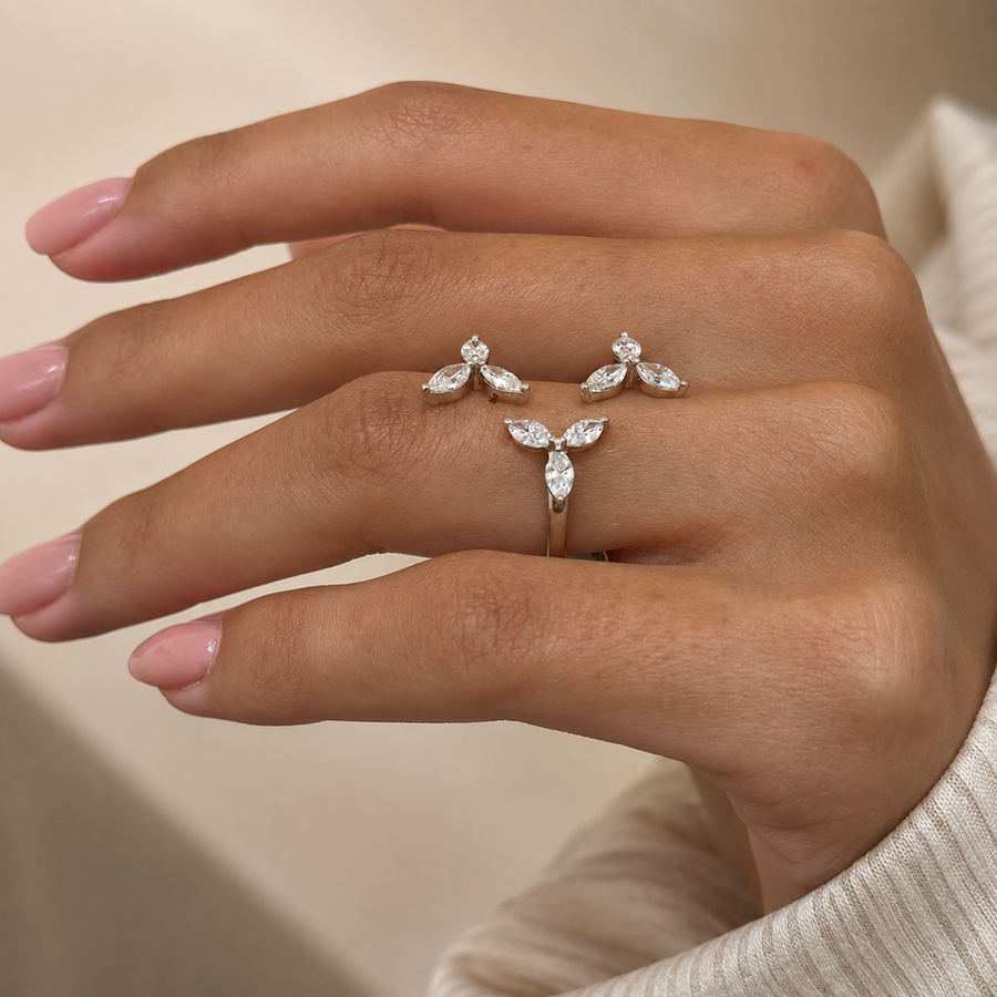 1.00 CT Lab-Grown Diamond Wrap Fashion Ring in 14K White Gold (D–F / VS1–VS2)