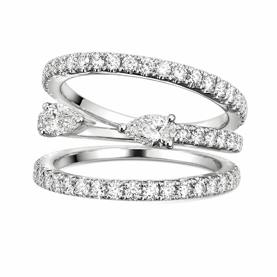 1.50 CT Round Lab-Grown Diamond Statement Ring in 14K White Gold (D–F / VS1–VS2)