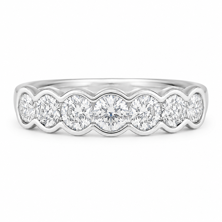 2.10 CT Lab-Grown Diamond Band Ring in 14K White Gold (Dâ€“F / VS1â€“VS2) from Diamond Studio