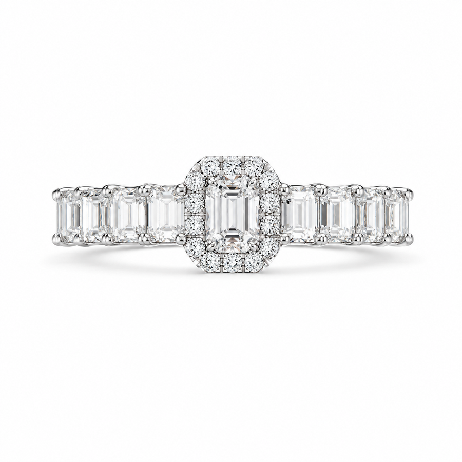 1.50 CT Lab-Grown Diamond Band Fashion Ring in 14K White Gold (D–F / VS1–VS2)