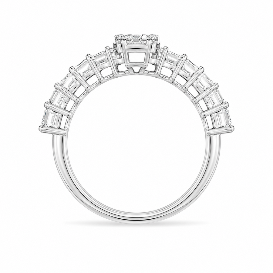 1.50 CT Lab-Grown Diamond Band Fashion Ring in 14K White Gold (D–F / VS1–VS2)