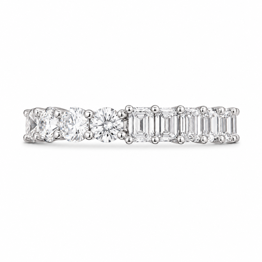 3.60 CT Lab-Grown Diamond Eternity Ring in 14K White Gold (D–F / VS1–VS2)