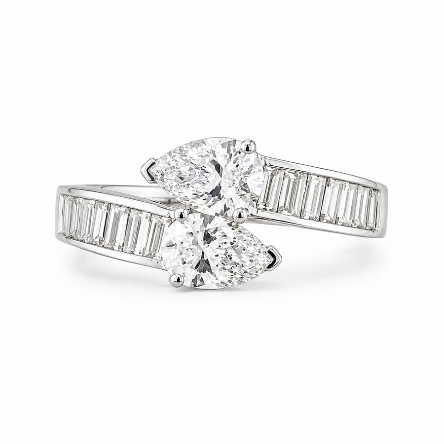 1.75 CT Lab-Grown Diamond Wrap Fashion Ring in 14K White Gold (D–F / VS1–VS2)