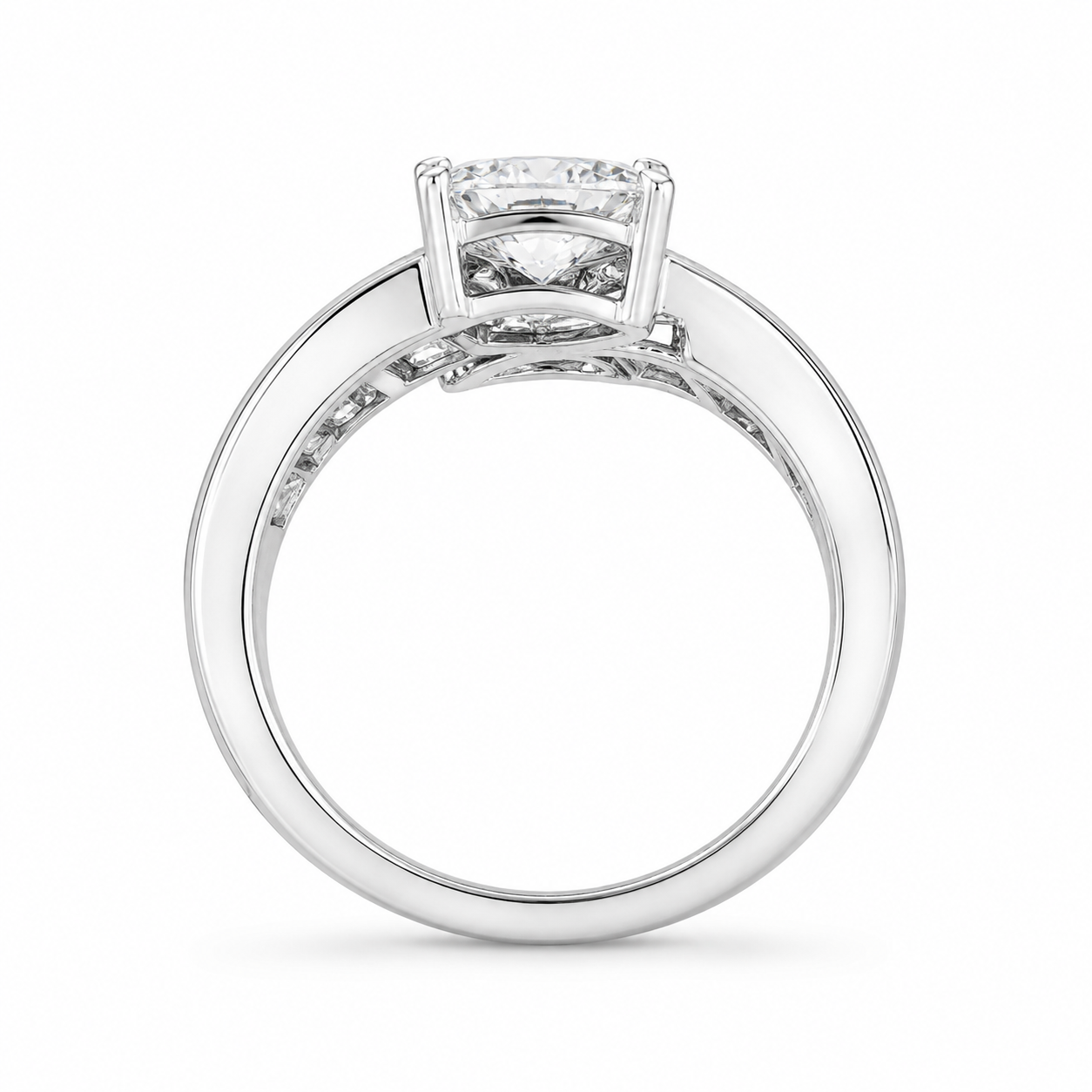 1.75 CT Lab-Grown Diamond Wrap Fashion Ring in 14K White Gold (D–F / VS1–VS2)
