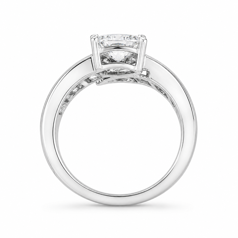 1.75 CT Lab-Grown Diamond Wrap Fashion Ring in 14K White Gold (D–F / VS1–VS2)