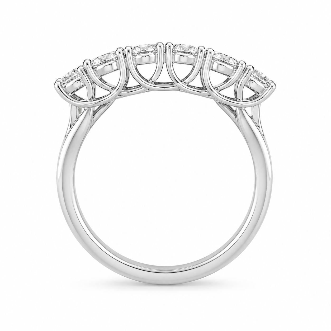 1.00 CT 5-Stone Lab-Grown Diamond Fashion Ring in 14K White Gold (D–F / VS1–VS2)