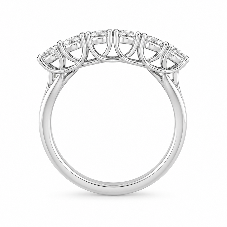 1.00 CT 5-Stone Lab-Grown Diamond Fashion Ring in 14K White Gold (D–F / VS1–VS2)