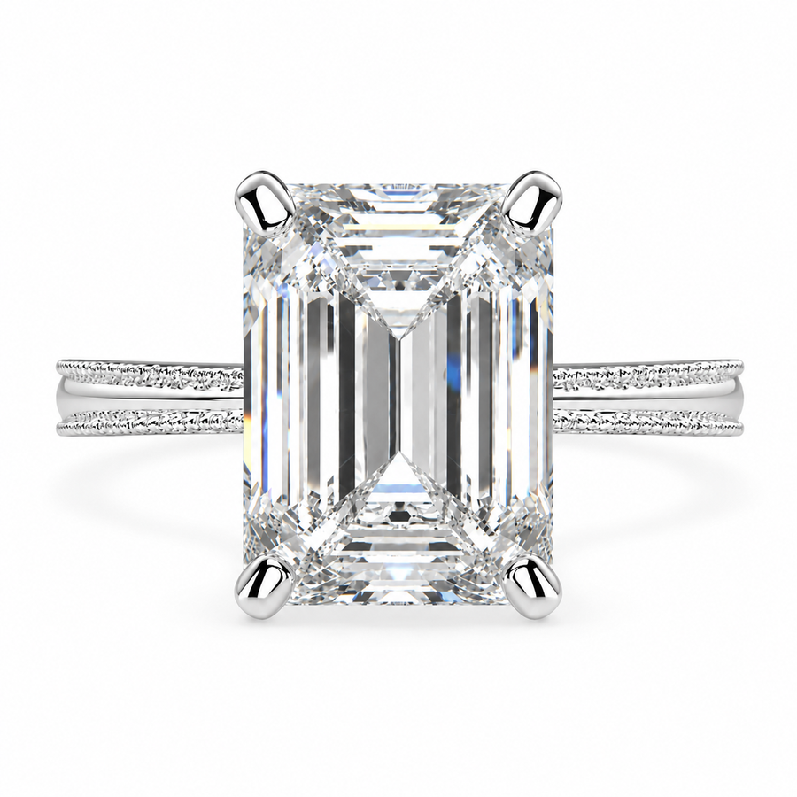 6 CT Camilla Emerald Cut Lab-Grown Diamond Solitaire Engagement Ring