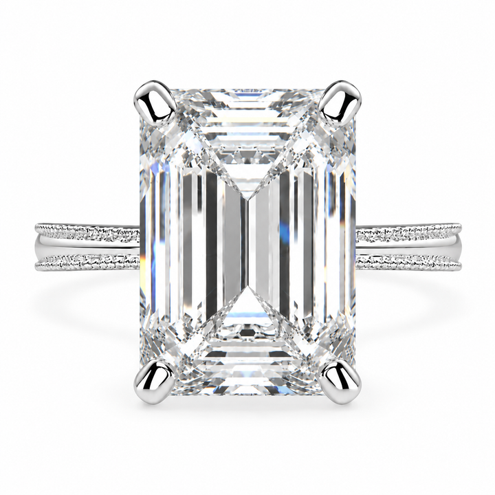 7 CT Camilla Emerald Cut Lab-Grown Diamond Solitaire Engagement Ring