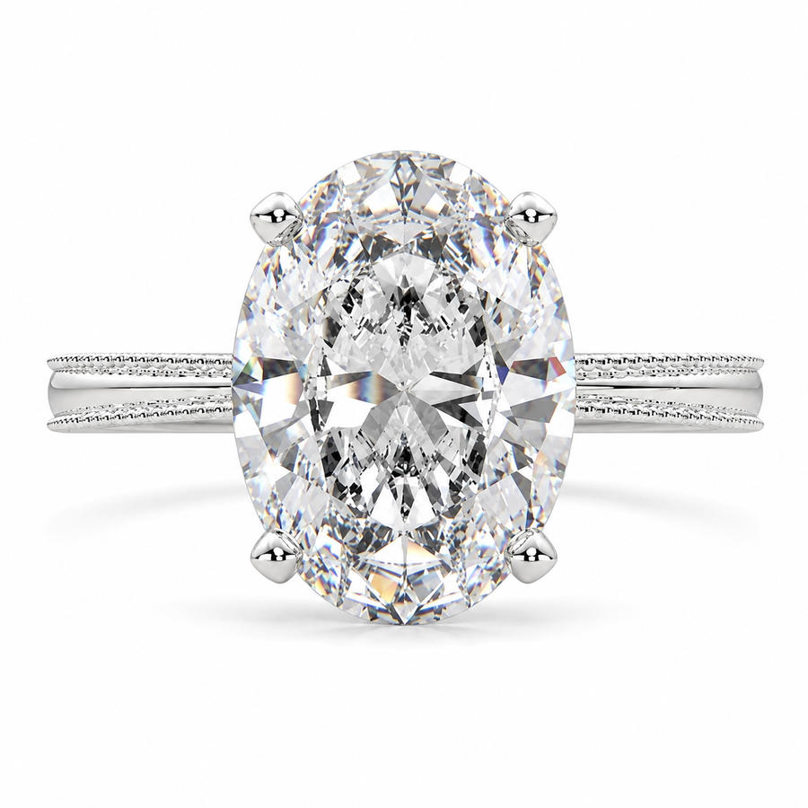 Camilla 5 Carat Oval Cut Lab-Grown Diamond Solitaire Engagement Ring