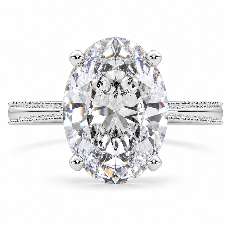 Camilla 6 Carat Oval Cut Lab-Grown Diamond Solitaire Engagement Ring
