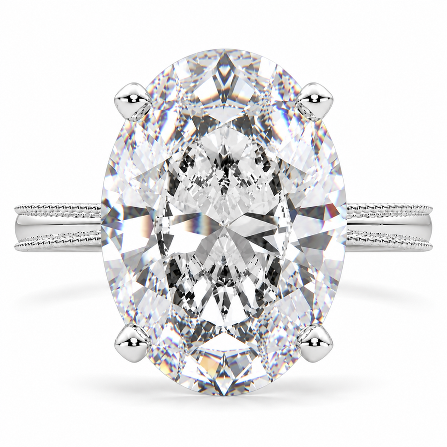 Camilla 7 Carat Oval Cut Lab-Grown Diamond Solitaire Engagement Ring