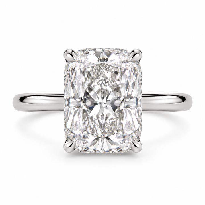 6 CT Cushion Cut Lab-Grown Diamond Classic Solitaire Engagement Ring