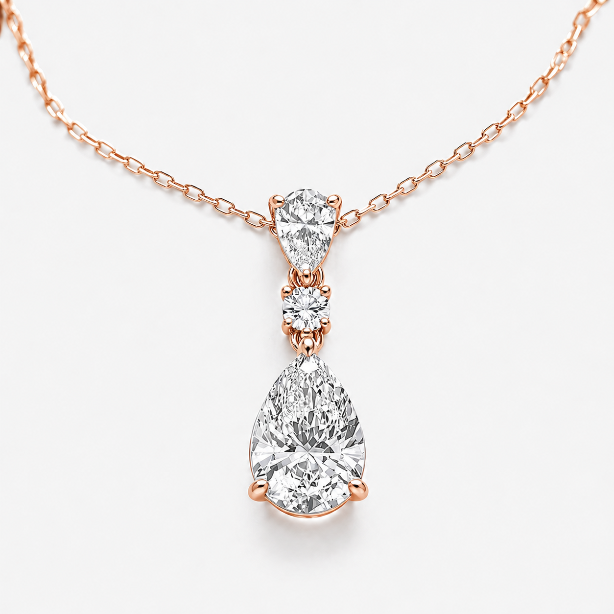 4.00 CTW Pear Lab-Grown Diamond Hinged Pendant (D–F / VS1–VS2, IGI Certified)