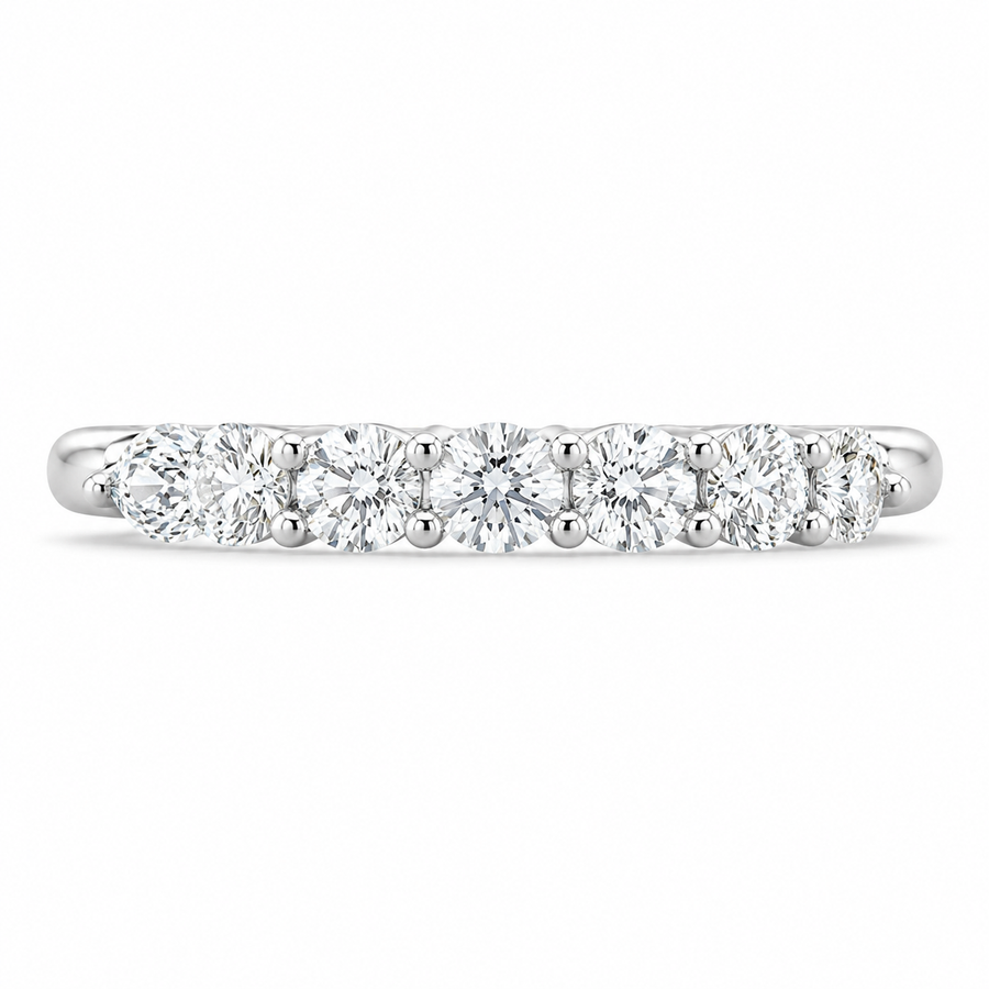 1.05 CT Lab-Grown Diamond Band Fashion Ring in 14K White Gold (D–F / VS1–VS2)