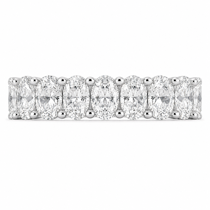 4.06 CT Lab-Grown Diamond Eternity Ring in 14K White Gold (D–F / VS1–VS2)