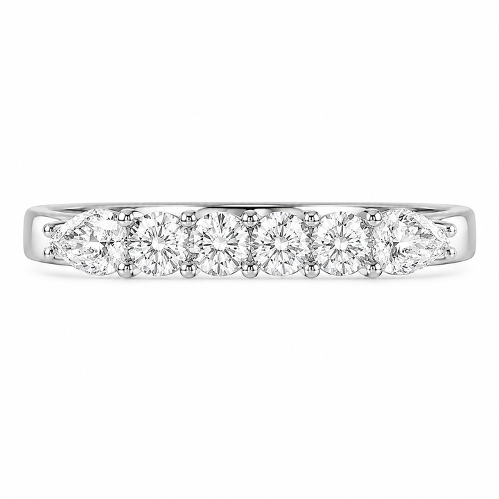 1.05 CT Lab-Grown Diamond Band Fashion Ring in 14K White Gold (D–F / VS1–VS2)