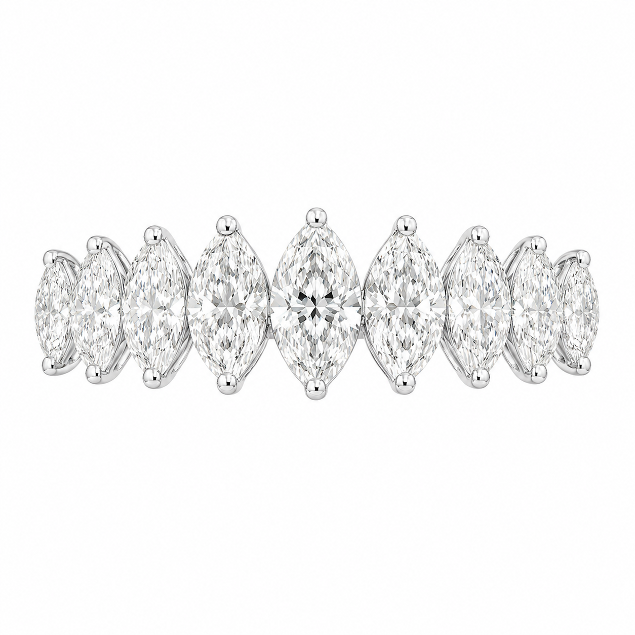 1.40 CT Lab-Grown Diamond Band Ring in 14K White Gold (D–F / VS1–VS2)
