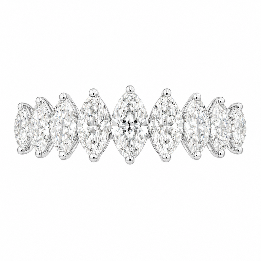 1.40 CT Lab-Grown Diamond Band Ring in 14K White Gold (D–F / VS1–VS2)