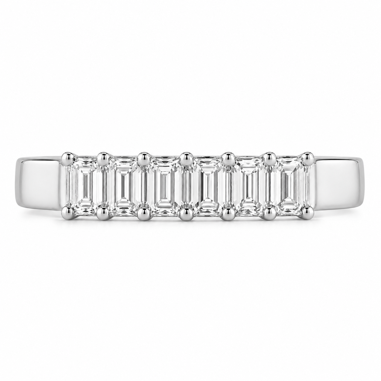 1.60 CT Lab-Grown Diamond Wedding Band Ring in 14K White Gold (D–F / VS1–VS2)