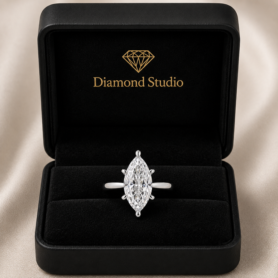 Juliana 3 Carat Marquise Cut Classic Solitaire Engagement Ring