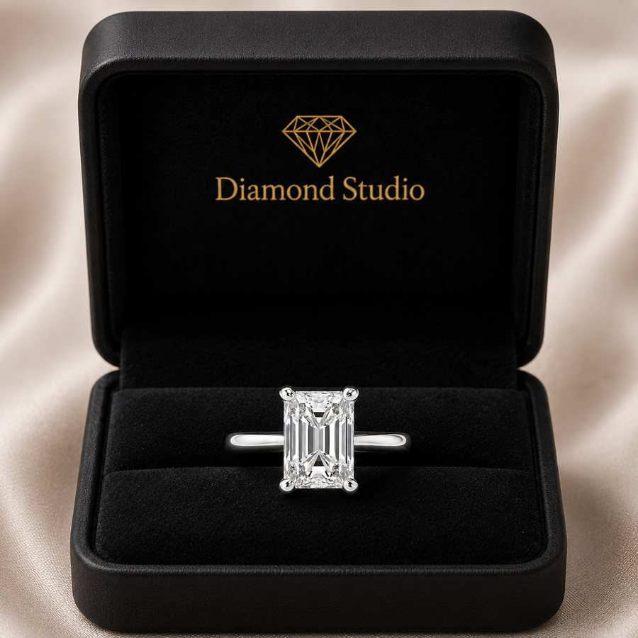 Juliana 3 Carat Radiant Cut Classic Solitaire Engagement Ring