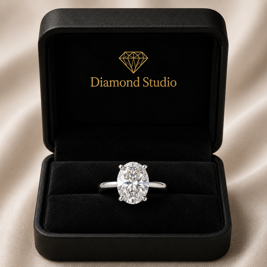 Juliana 3 Carat Oval Cut Classic Solitaire Engagement Ring
