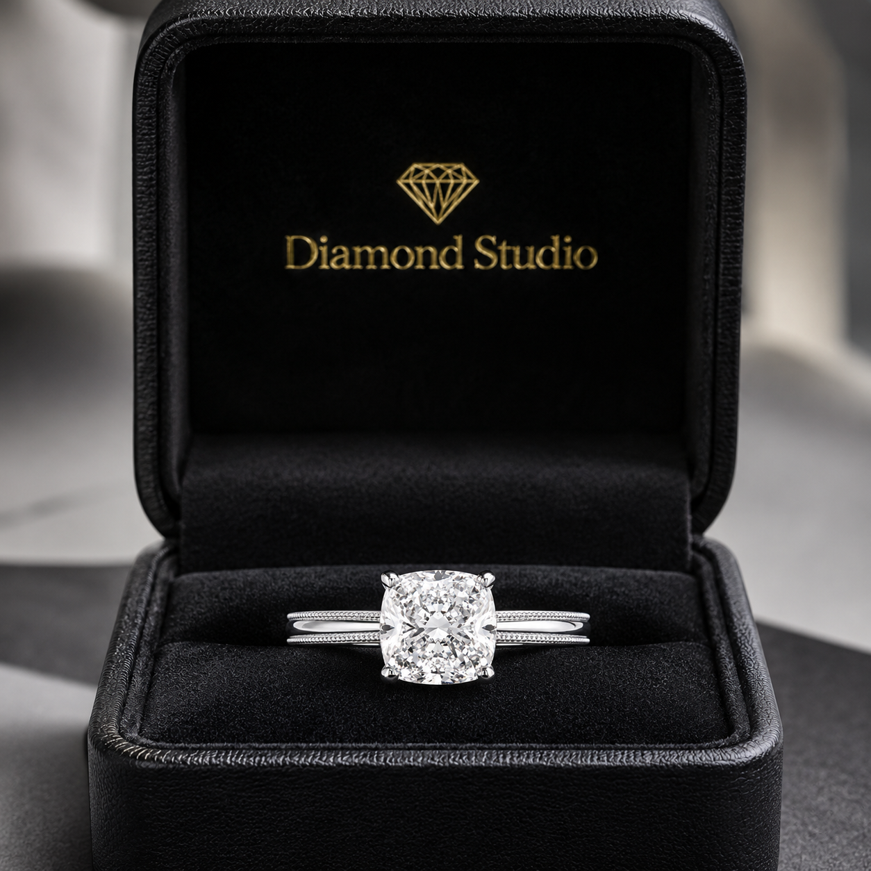 Camilla 3 Carat Cushion Cut Solitaire Engagement Ring