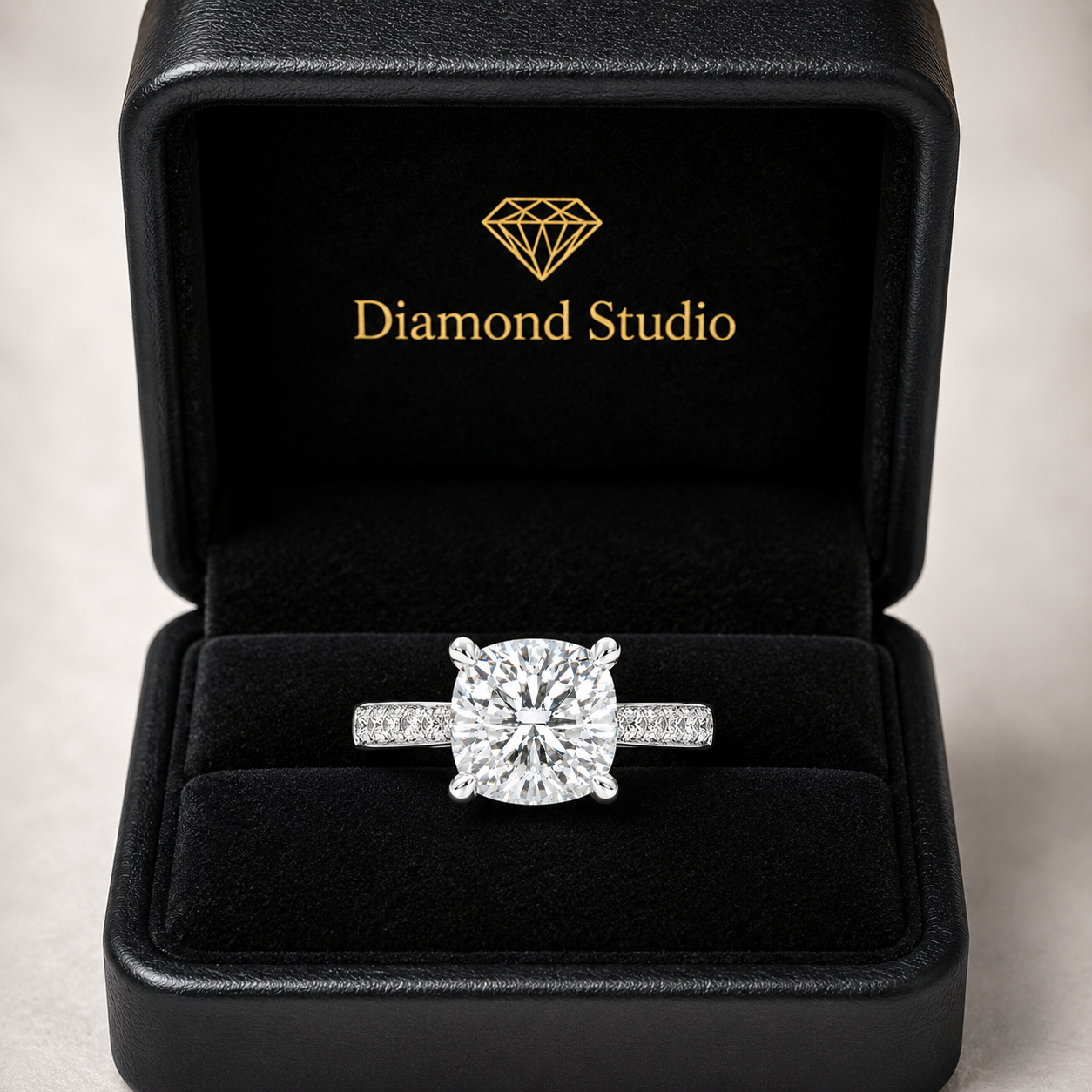 Federica  Cushion Cut 4 Prong Engagement Ring