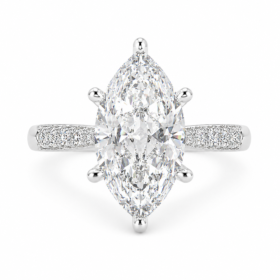 Federica 2.4 Carat Marquise Cut 4 Prong Engagement Ring