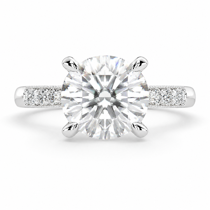 Federica 2.4 Carat Round Cut 4 Prong Engagement Ring — product image