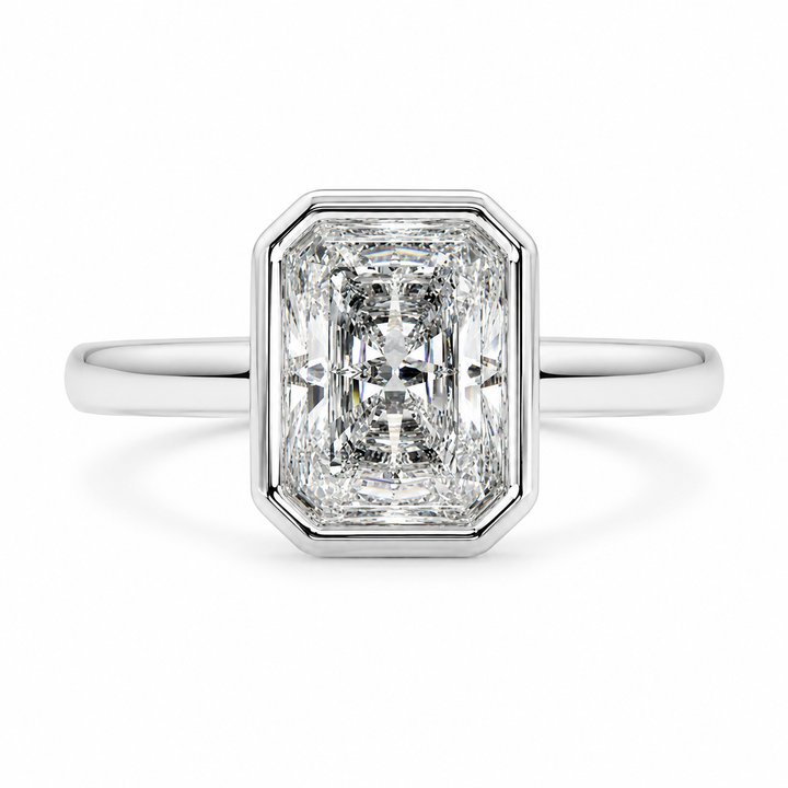 Xenia 2.15 Carat Radiant Cut Halo Pave Solitaire Engagement Ring — product image