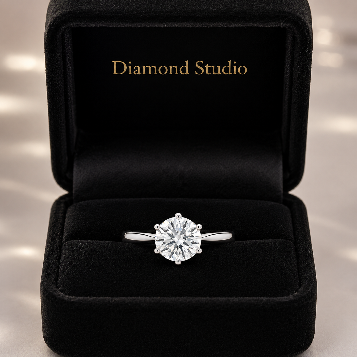 1.20 CT Round Lab-Grown Diamond Hidden Halo Engagement Ring in 14K White Gold – Tulip Set Milgrain Solitaire Design