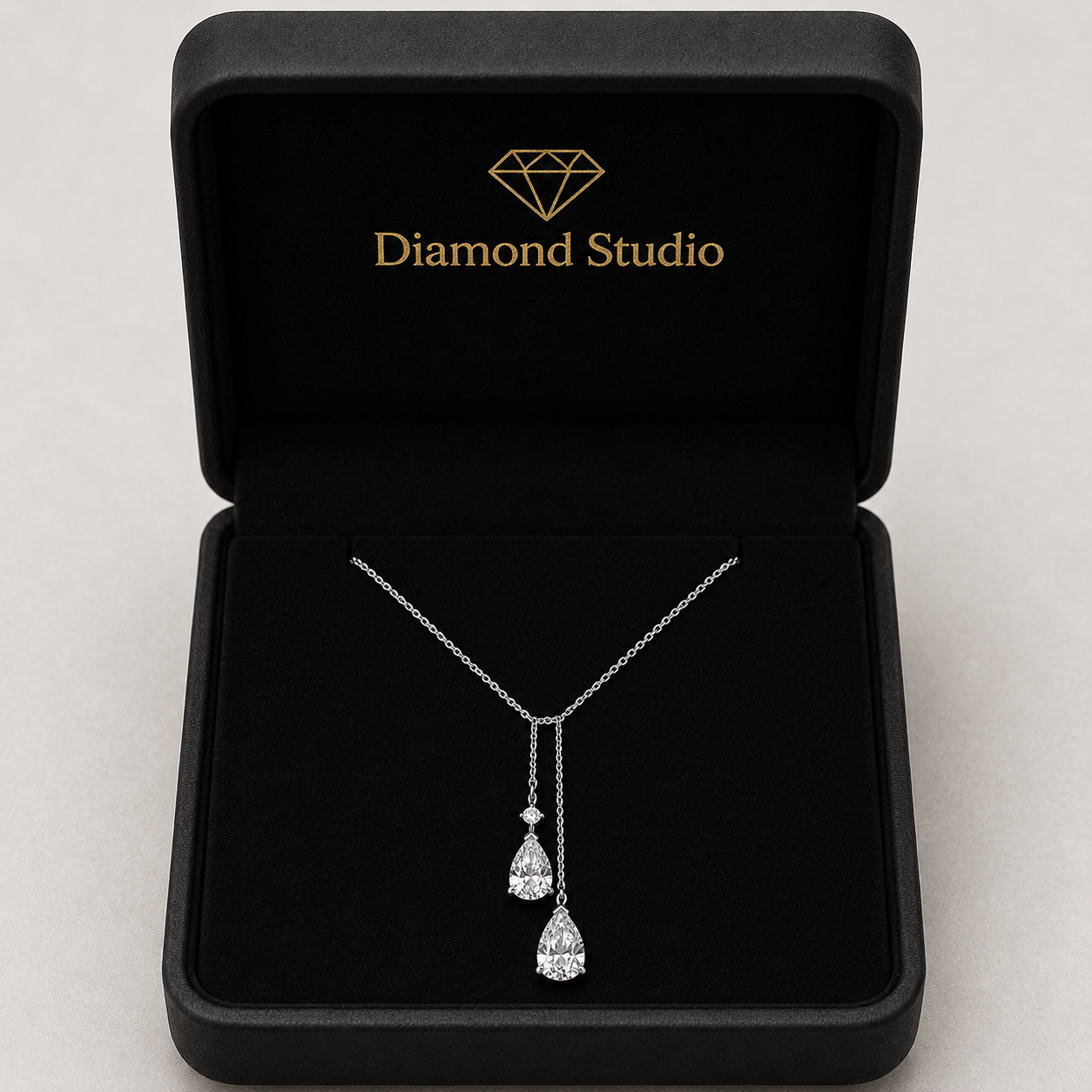 2.00 CTW Pear Lab-Grown Diamond Knot Pendant (D–F / VS1–VS2, IGI Certified)