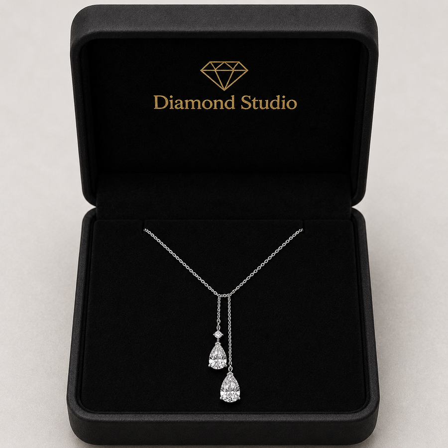2.00 CTW Pear Lab-Grown Diamond Knot Pendant (D–F / VS1–VS2, IGI Certified)